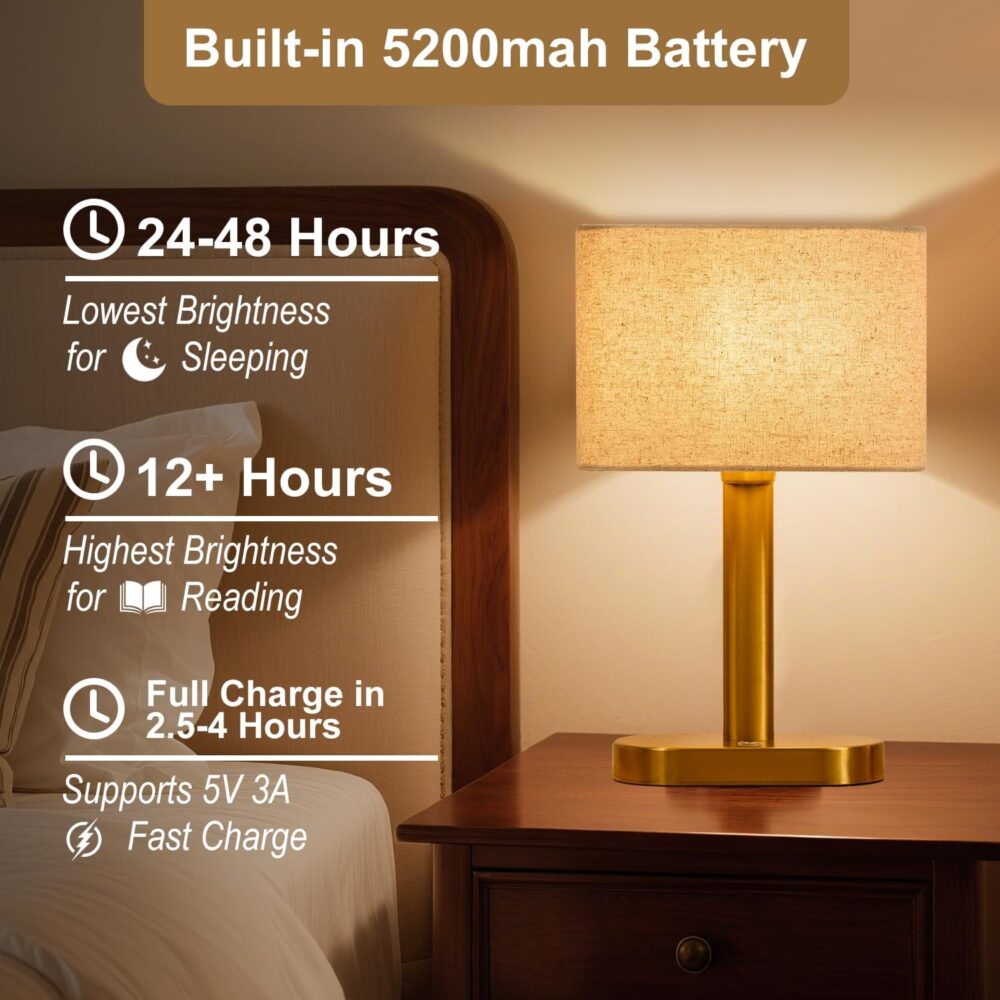 Dimmable Cordless Touch Lamp - Image 3